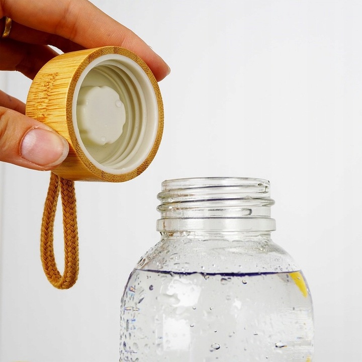 Butelka SZKLANA na napoje wodę sok lemoniadę koktajl smoothie bidon 0.6L