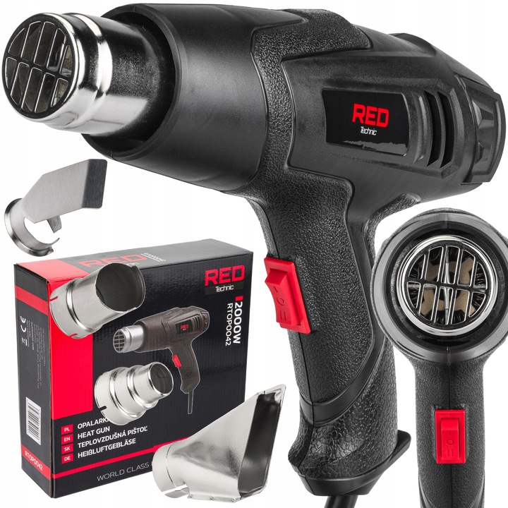 OPALARKA ELEKTRYCZNA Z REGULACJĄ 2 BIEGI +4 DYSZE MOCNA 600C 2000W 350/600C