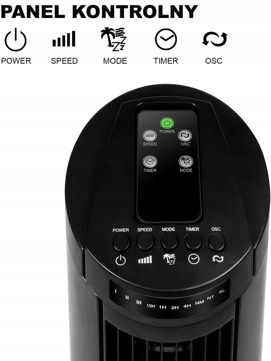 Stojacy wentylator kolumnowy podlogowy wiatrak wiatrak podlogowy z pilotem