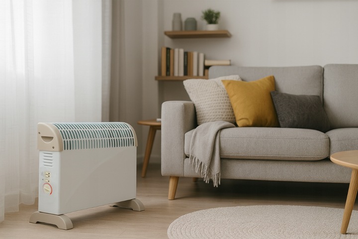 GRZEJNIK ELEKTRYCZNY KONWEKTOROWY TERMOSTAT 3 TRYBY 750W 1250W 2000W NAWIEW