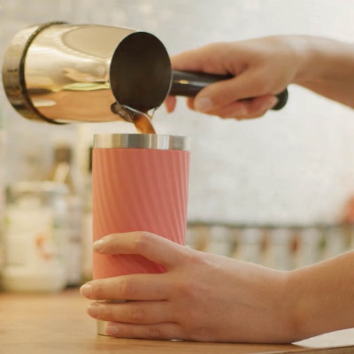 Kubek termiczny Classic Twist 0.36L różowy silikonowa osłona