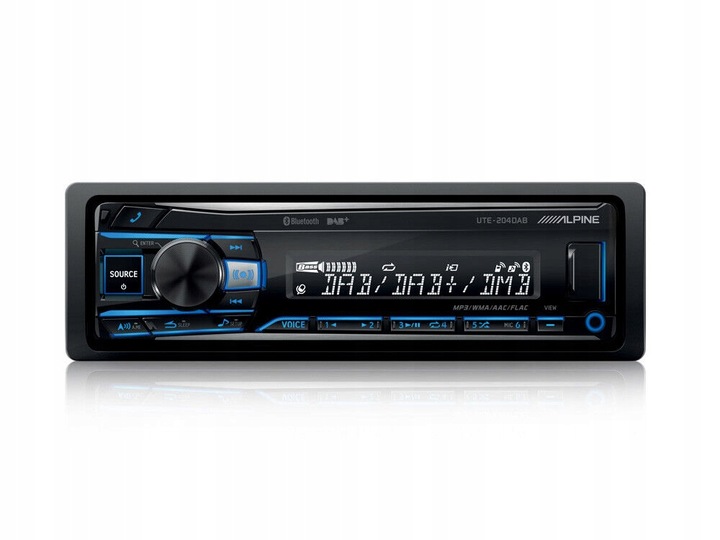 Alpine UTE-204DAB Radio samochodowe Bluetooth VarioColor MP3 + antena DAB
