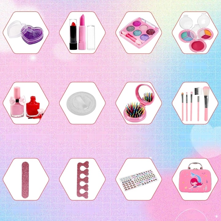 Kuferek kosmetyków Zestaw MAKE UP MALOWIDŁA Kosmetyki dla dziecka makijaż