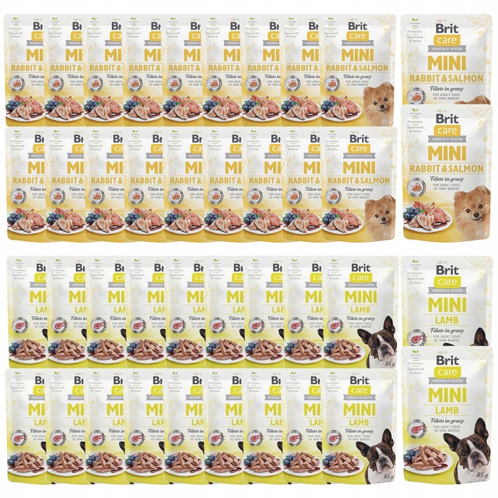 BRIT CARE MINI karma mokra dla psa mix smaków 40 x 85g