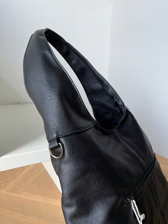 czarna torebka shopper worek skórzana klasyczna torebka shopper bag