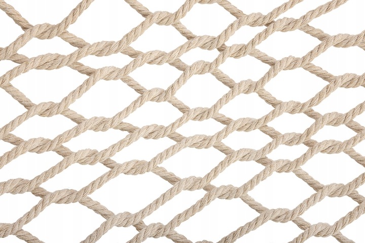 HAMAK OGRODOWY BRAZYLIJSKI BOHO SIATKA FRĘDZLE 200CM ECRU 250KG