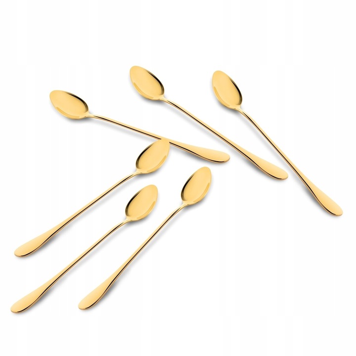 Wysokie SZKLANKI DO LATTE herbaty ZESTAW SZKLANEK do kawy 6szt + ŁYŻECZKI