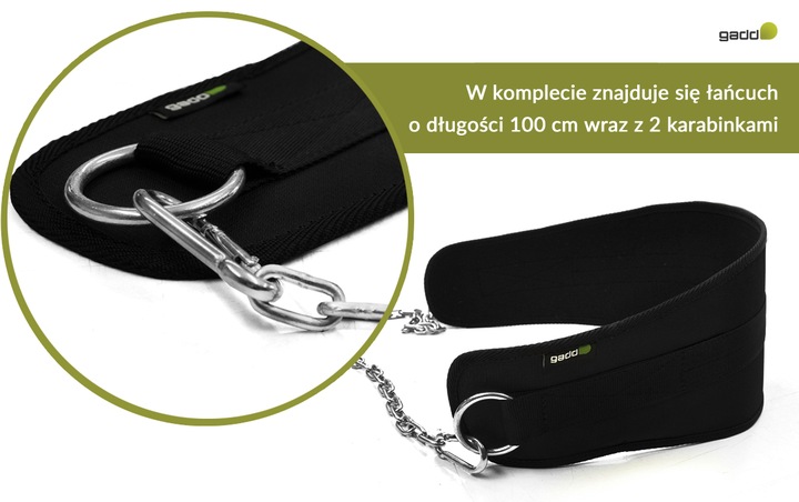 Ergonomic Dip Belt Pas obciążeniowy