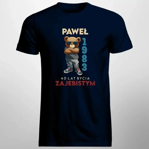 KOSZULKA PREZENT NA KAŻDE 1-99 URODZINY IMIĘ ROK