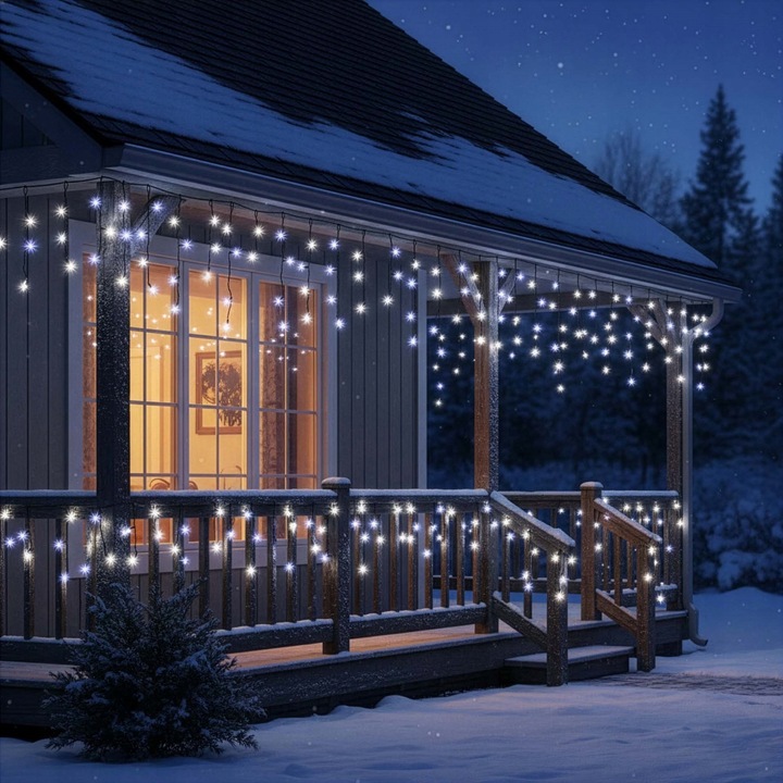 LAMPKI SOPLE 50LED ZEWNĘTRZNE IP65 PRO BIAŁE FLASH 2,5m GRUBE PROFESJONALNE