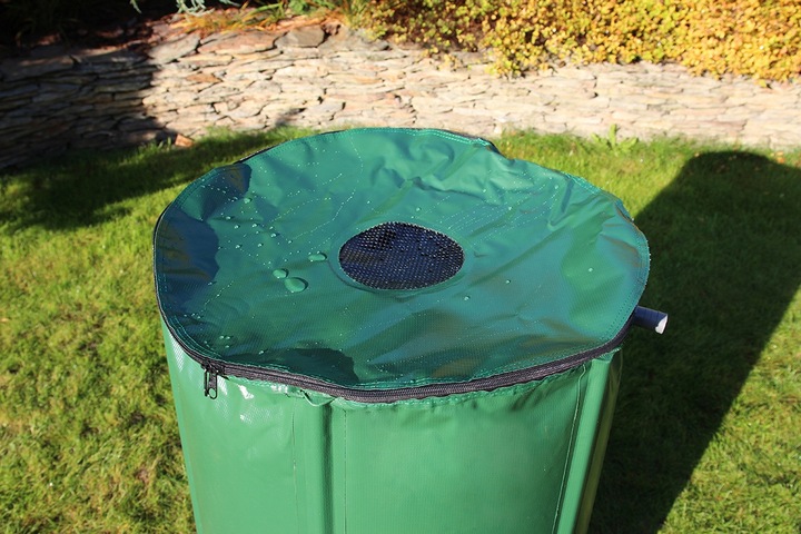 Beczka Zbiornik 250l Wodę z Rynny Deszczówkę Składany Pojemnik Deszczówka