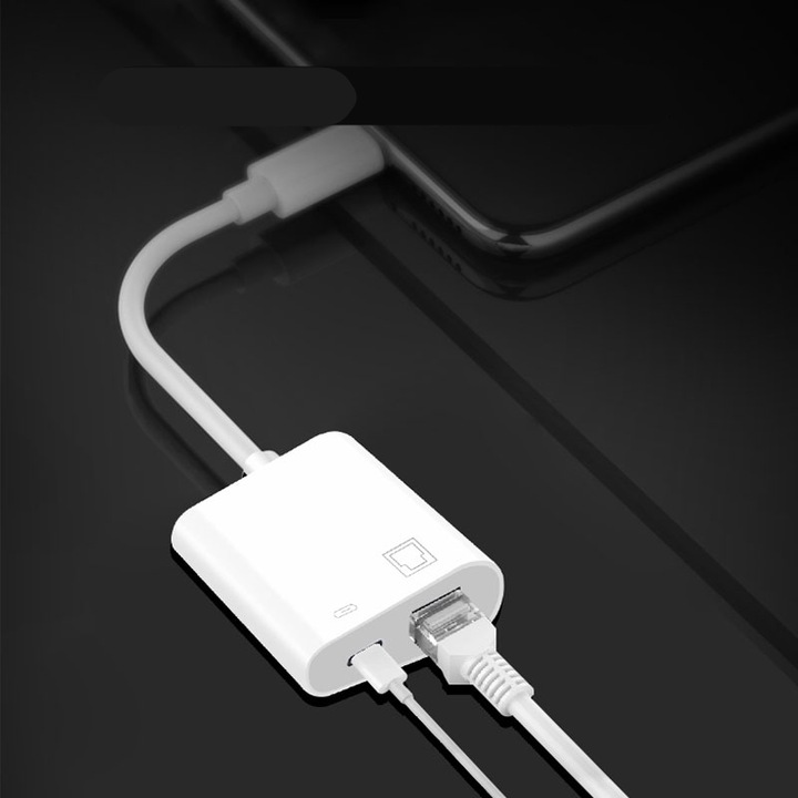 ADAPTER USB-C LAN ETHERNET PRZEJŚCIÓWKA RJ45 PD MacBook Charge ZASILANIE
