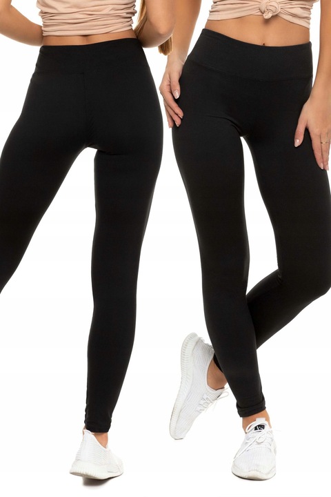 MORAJ Legginsy długie getry damskie kryjące WYSOKI STAN - czarne L/XL