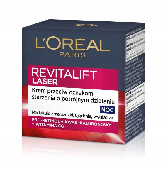 Krem Do Twarzy Na Noc Loreal Revitalift Laser Przeciwzamrszczkowy 50 ml