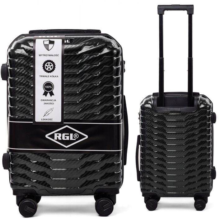 MAŁA WALIZKA KABINOWA L NA 4 KÓŁKACH PODRÓŻNA TORBA POLICARBON RGL