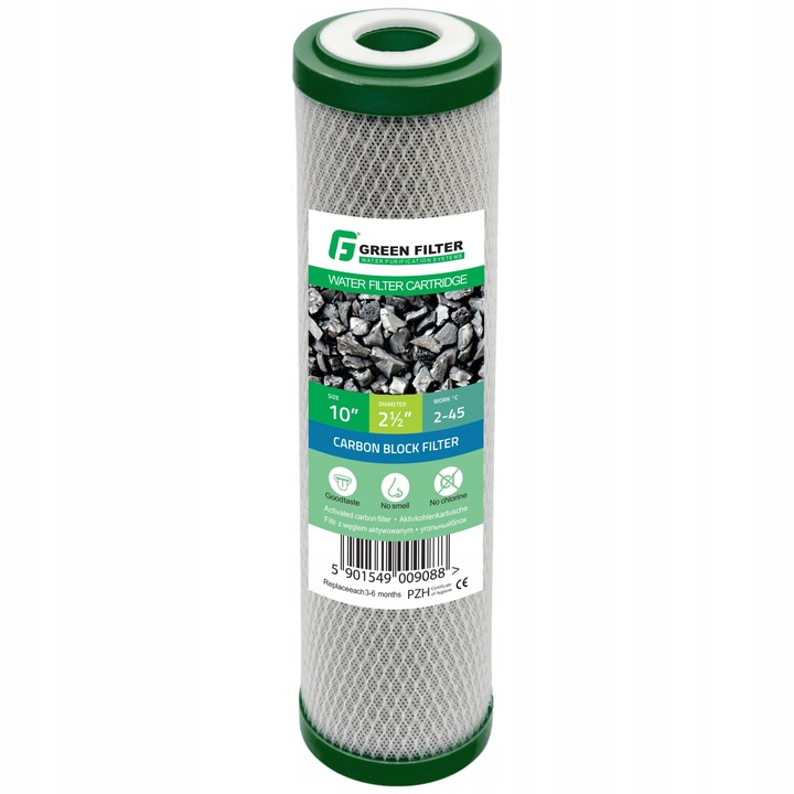 WKŁAD Z WĘGLA AKTYWNEGO 10' USUWA CHLOR, METALE CIĘŻKIE, POPRAWIA SMAK WODY