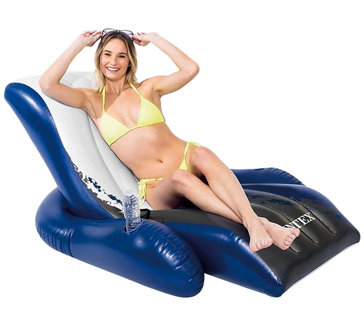 Materac Fotel Dmuchany Leżak Plażowy Do Wody Pływania na Basen INTEX 58868