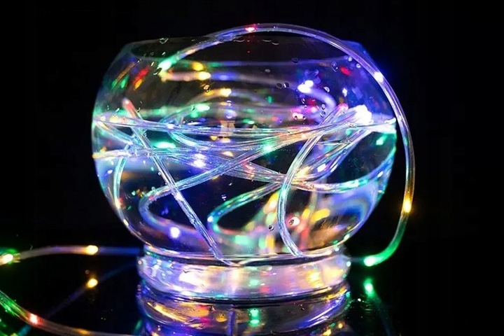 WĄŻ LED LAMPKI ZEWNĘTRZNE CHOINKOWE FLASH TRYBY TIMER RGB IP67 10m 230V