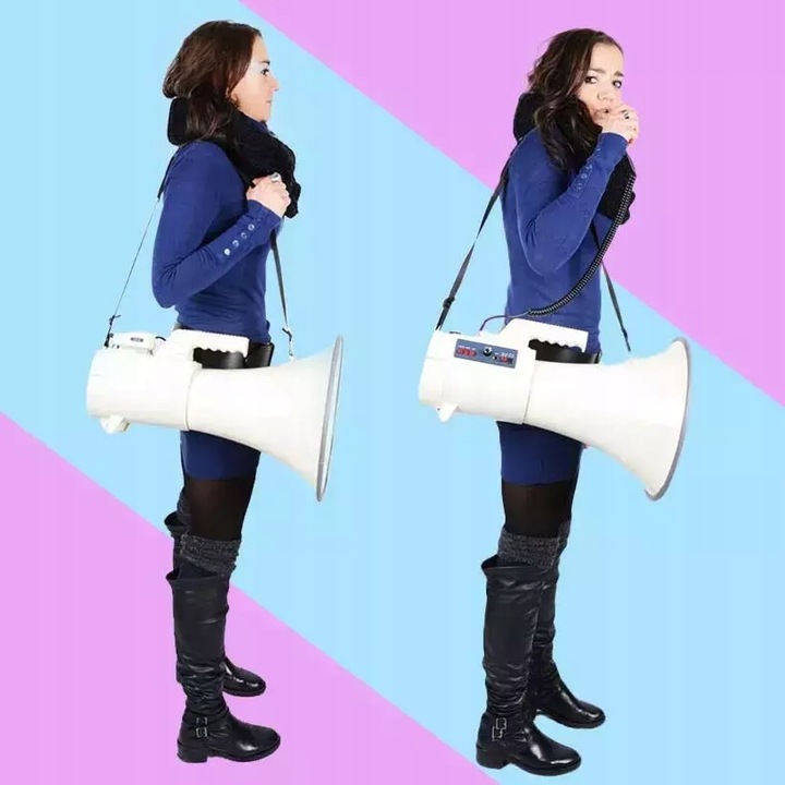 Mocny MEGAFON 45W bateria MEGA-PRO60 USB SD BST