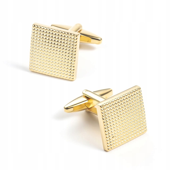 Spinki Do Mankietów Złote Koszuli Męskie Kwadratowe Diamentowane