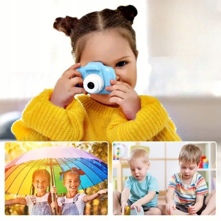 APARAT FOTOGRAFICZNY DLA DZIECI DZIECKA CYFROWY NIEBIESKI KOTEK TOBBI-TOYS