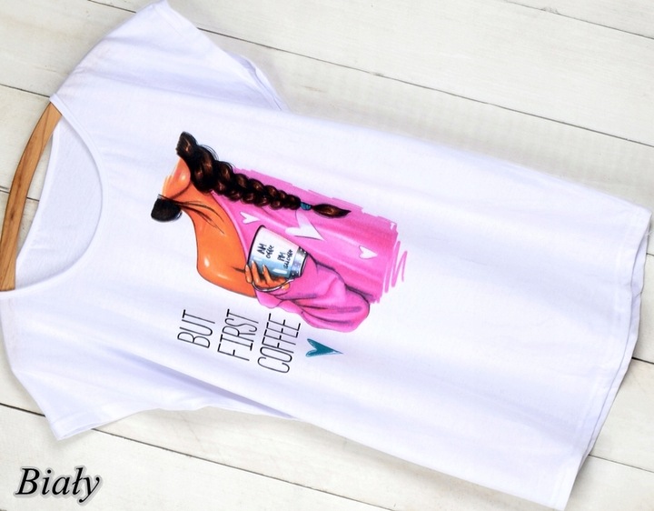 T69 t-shirt BLUZKA TUNIKA PLUS SIZE BAWEŁNA XL/XXL