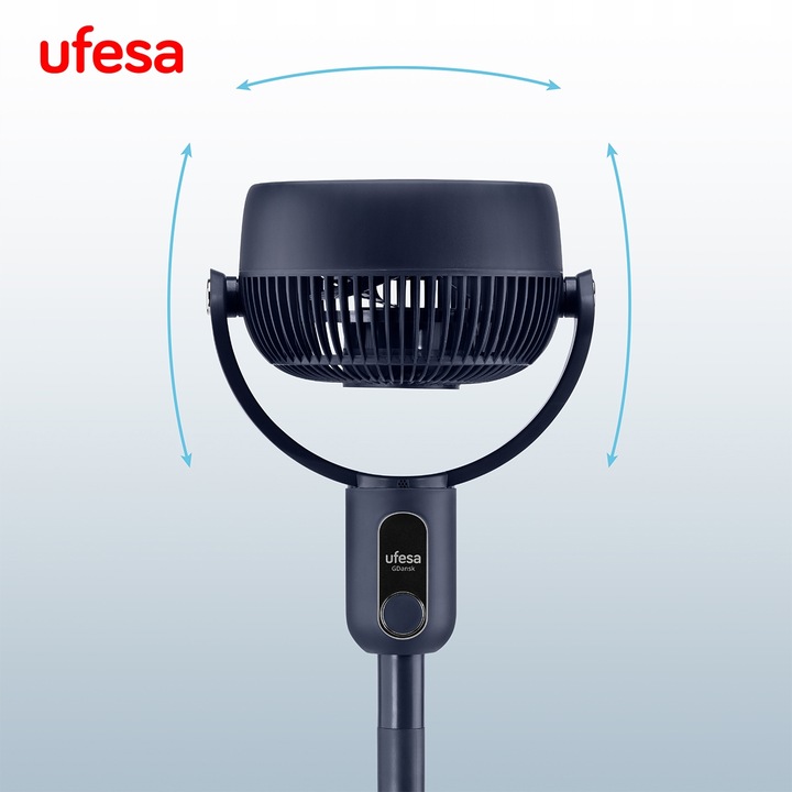 WENTYLATOR STOJĄCY UFESA CYRKULATOR OSCYLACJA 3D 3 TRYBY 50W TIMER PILOT
