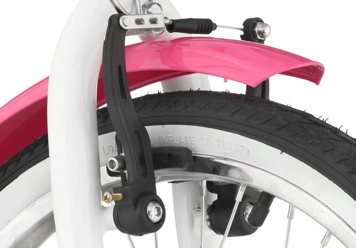 Rower dziecięcy INDIANA Moena 20 cali dla dziewczynki Biały