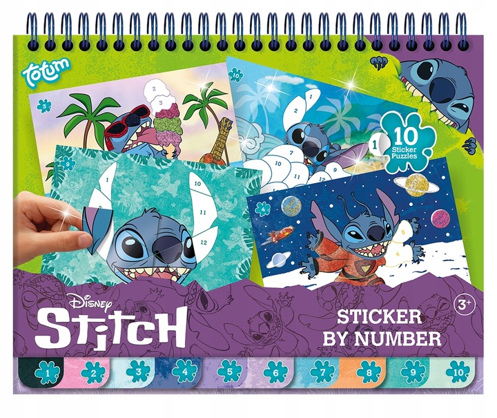 WKLEJANIE PO NUMERACH LILO STITCH WKLEJANKA KOLOROWANKA DLA DZIECI STICH