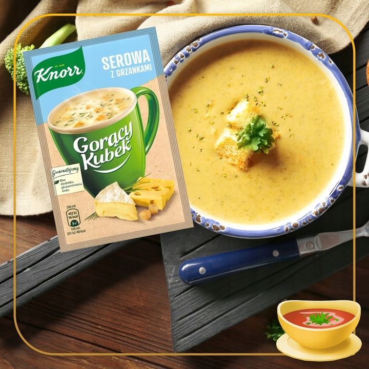 Pakiet 32szt Knorr Gorący Kubek Serowa z grzankami