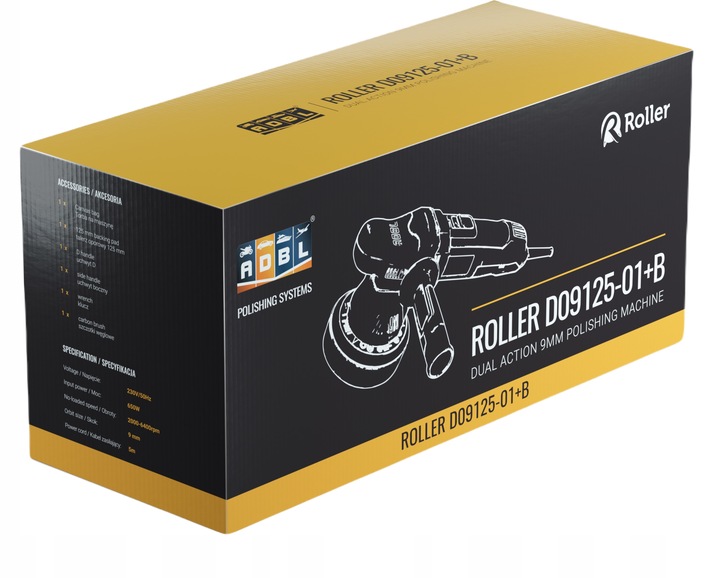 ADBL Roller D09125-01+B POLERKA + TORBA MASZYNA POLERSKA DUAL ACTION DA 9mm