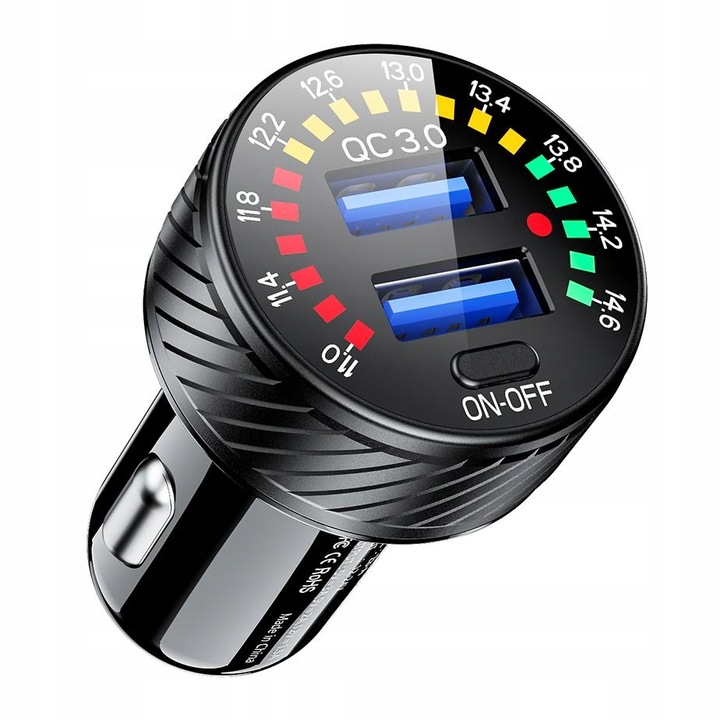 Ładowarka Samochodowa 2 x USB z szybkim ładowaniem 36W QC3.0 Sklep GSM W-WA