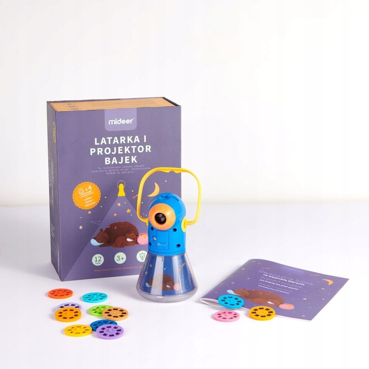 Mideer Latarka i projektor dla dzieci z 12 bajkami w języku polskim