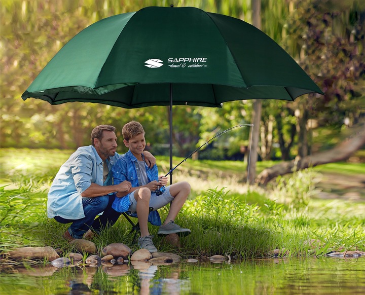 DUŻY PARASOL WĘDKARSKI 240cm WODOODPORNY namiot Z BOKAMI na ryby PARASOL