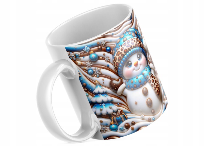 Świąteczny Kubek - Idealny Na Prezent - NOWOŚĆ - HIT - Bestseller- Bałwanek