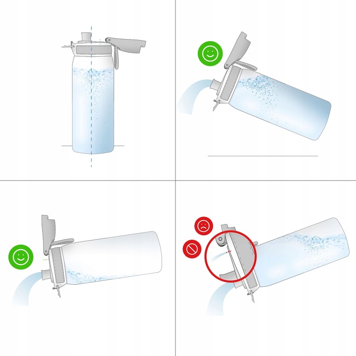 BIDON BUTELKA SPORTOWA NA WODĘ ION8 BLUE NIEBIESKI Z ATESTEM 500 ml / 0,5 l
