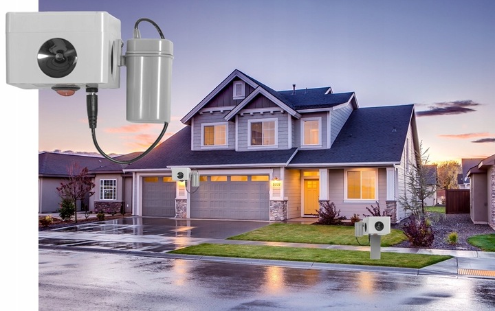 Potężny odstraszacz ogrodowy na kuny lisy szczury myszy, 2500 m2