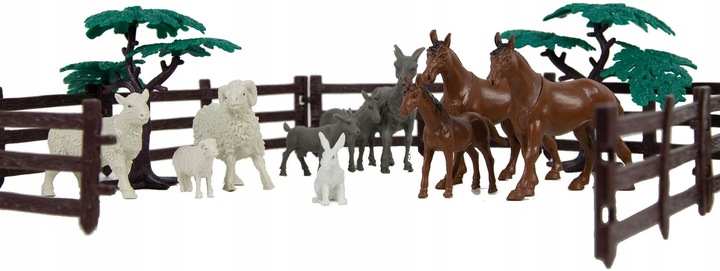 FARMA FIGURKI ZWIERZĘTA DOMOWE ZESTAW W POJEMNIKU 40 ELEMENTÓW BOLEY