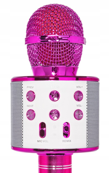 BEZPRZEWODOWY MIKROFON DLA DZIECI ZESTAW DO KARAOKE BLUETOOTH ETUI USB