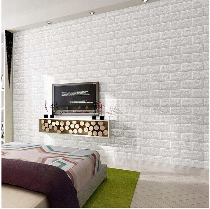 20x PANELE 3D ŚCIENNE SAMOPRZYLEPNE CEGŁA TAPETA 77 x 70cm PIANKA XPE