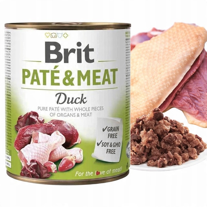 BRIT PATE & MEAT Karma mokra dla psa MIX Smaków 12 x 800g bezzbożowa ADULT