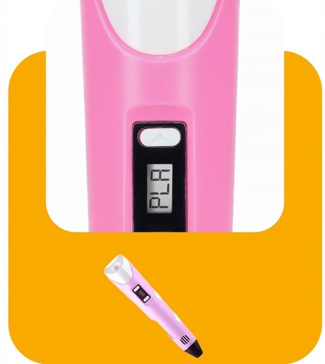 DŁUGOPIS 3D DRUKARKA 3D DLA DZIECI RÓŻOWY + WKŁAD 310m + MATA + SZABLONY