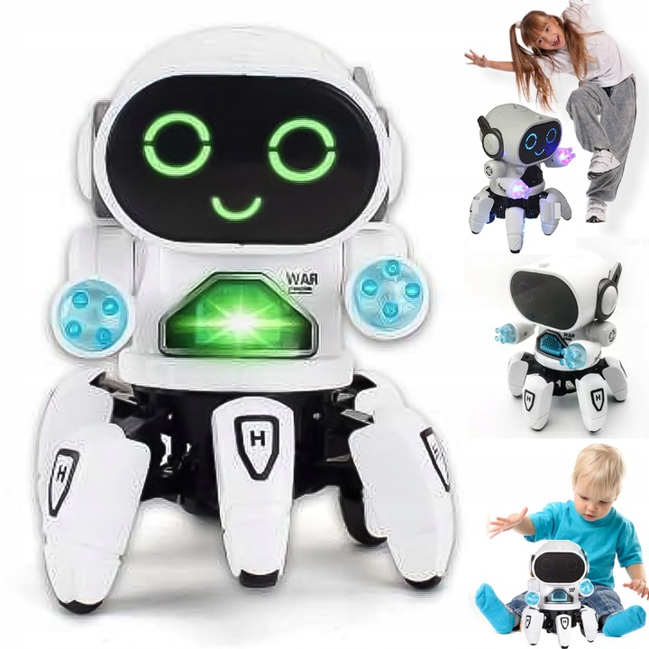 INTERAKTYWNY TAŃCZĄCY ROBOT DISCO LED DLA DZIECI tańczy na 6 nogach PREZENT