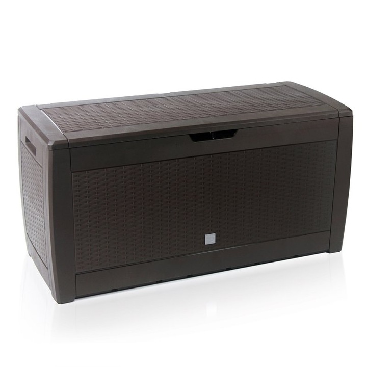 SKRZYNIA OGRODOWA SCHOWEK NA TARAS BALKON POJEMNIK 310L BRĄZ PRODUKT POLSKA