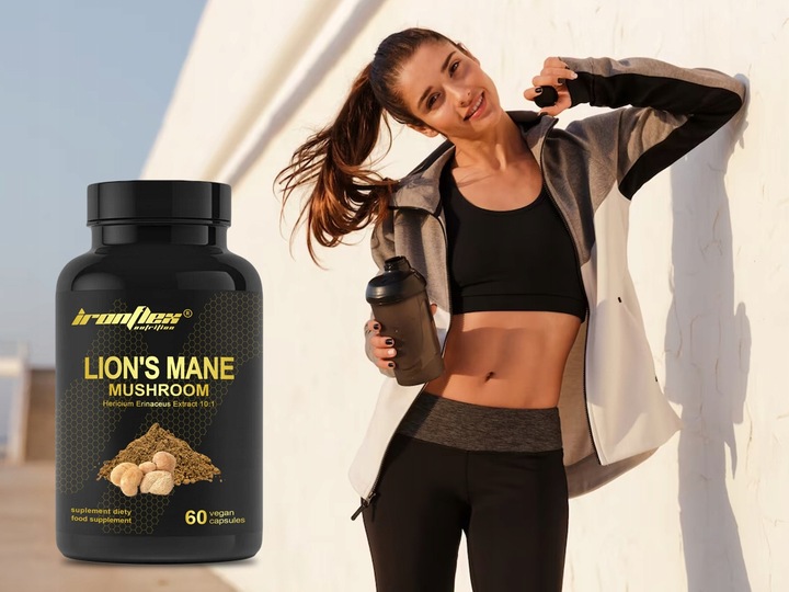 IRONFLEX LION'S MANE 60 kap 500mg SOPLÓWKA JEŻOWATA 10:1 KONCENTRACJA STRES