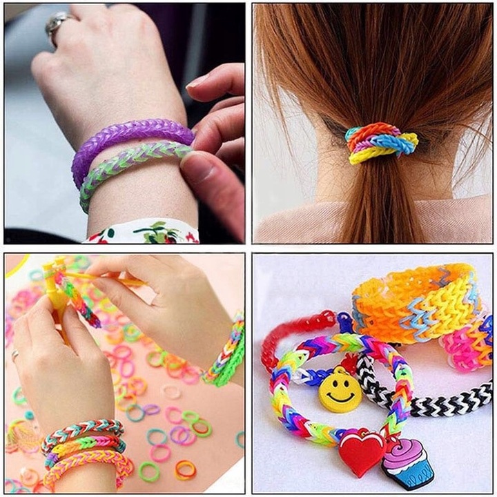 GUMKI DO ROBIENIA BRANSOLETEK DUŻY ZESTAW 6800 ELEMENTÓW XXL DLA DZIECKA HQ