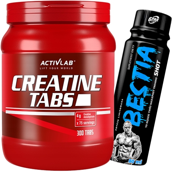 KREATYNA MEGA TABS MONOHYDRAT SIŁA MASA RZEŹBA MOC