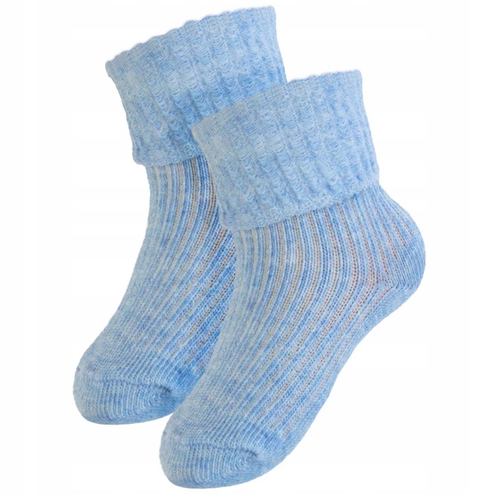 5-pak DELIKATNE BEZUCISKOWE bawełniane skarpetki NIEMOWLĘCE 0-3m r. 56