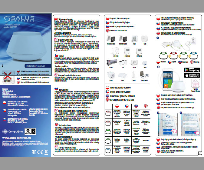 SALUS UGE600 Gateway bramka internetowa iT600 .195