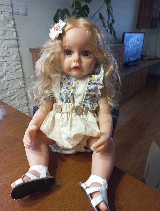 Lalka realistyczna odrodzona dziecko 55cm zmywalny, Jak prawdziwe niemowlę